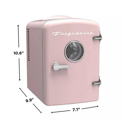 Frigidaire 6 Can Mini Personal Dorm Fridge Cooler Moonbeam EFMIS429-PINK