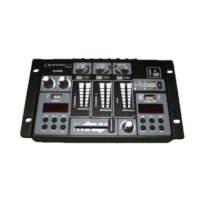 Technical Pro Professional 2 Channel USB Bluetooth DJ Mixer Controller with Inputs AUX, 2 USB, Microphone DJ4PB