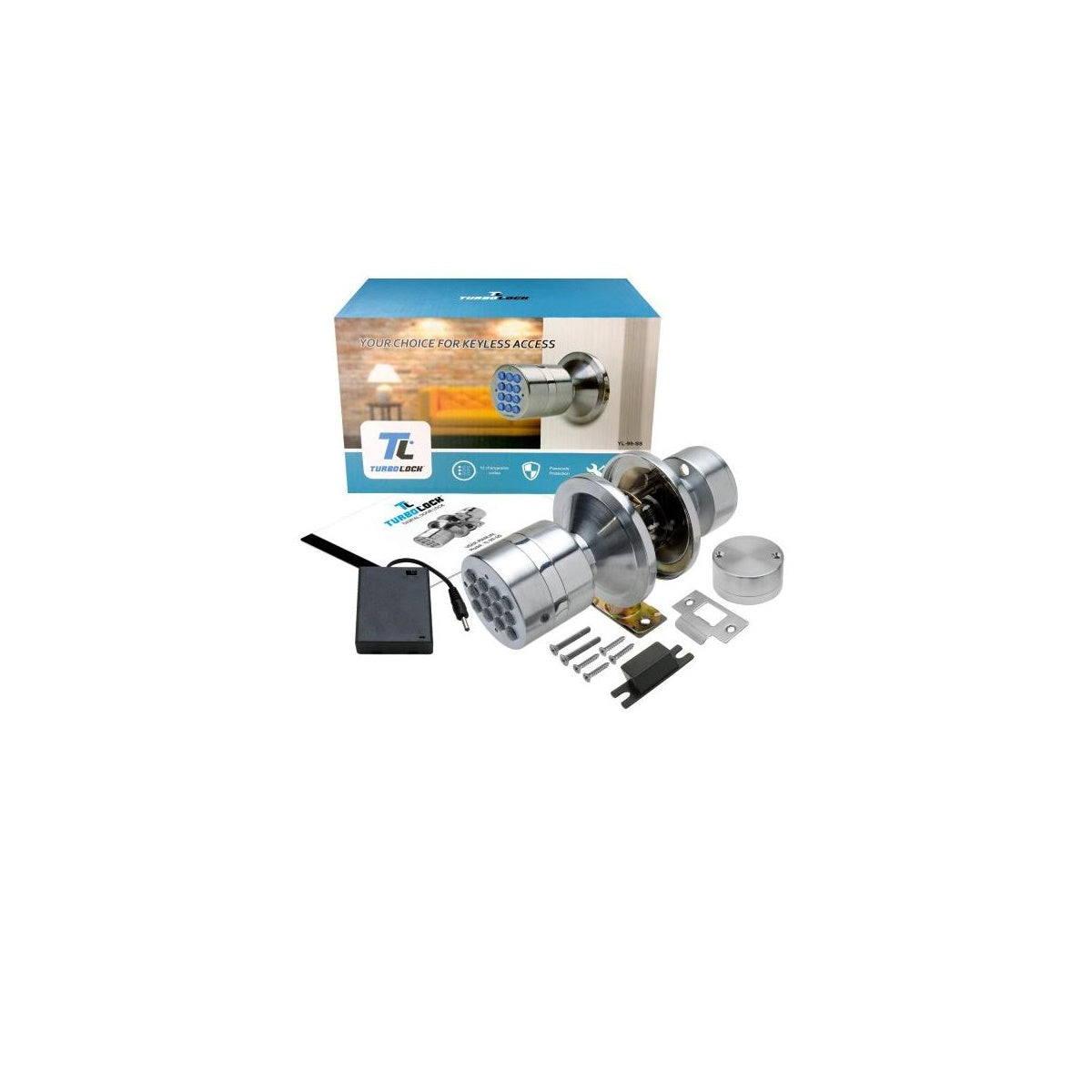 TurboLock YL-99-SS Digital Door Lock Satin Chrome