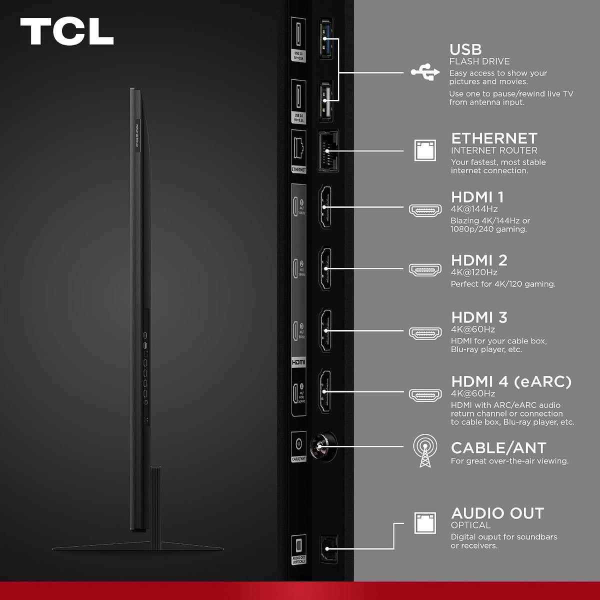 TCL - 65" Class QM7K Series 4K UHD HDR QD Mini LED Smart TV with Google TV 65QM7K