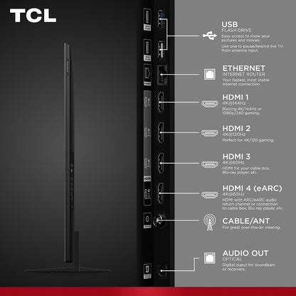 TCL - 65" Class QM7K Series 4K UHD HDR QD Mini LED Smart TV with Google TV 65QM7K