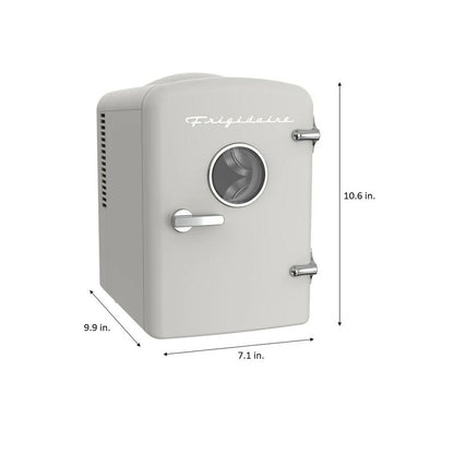 Frigidaire Retro 6 Can Mini Beverage/Skincare Cooler, Moonbeam, 4L EFMIS129-MOONBEAM