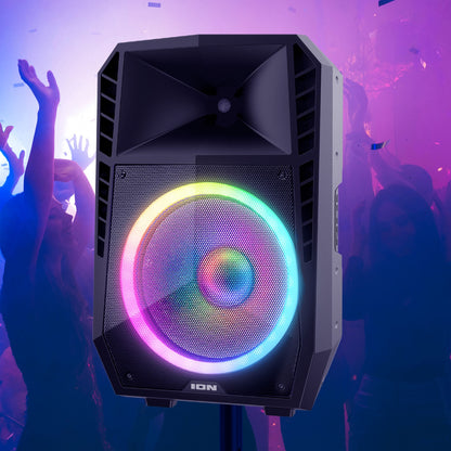 ION Audio Total PA Spartan High-Power Bluetooth PA System with Lights, Stand, and Microphone IPA123A Black