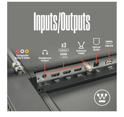 Westinghouse 40" Smart FHD ROKU TV, Wi-Fi, Bluetooth, Flat Screen, Works with Apple AirPlay WR40FE2520