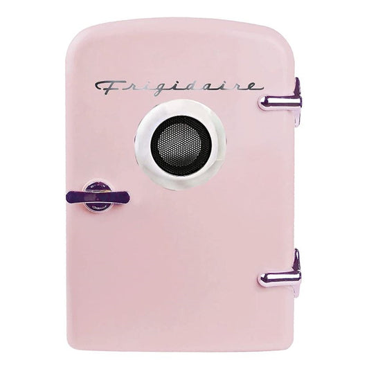 Frigidaire EFMIS151-PINK Portable Retro 6-can Mini Fridge Built-in Bluetooth Speaker