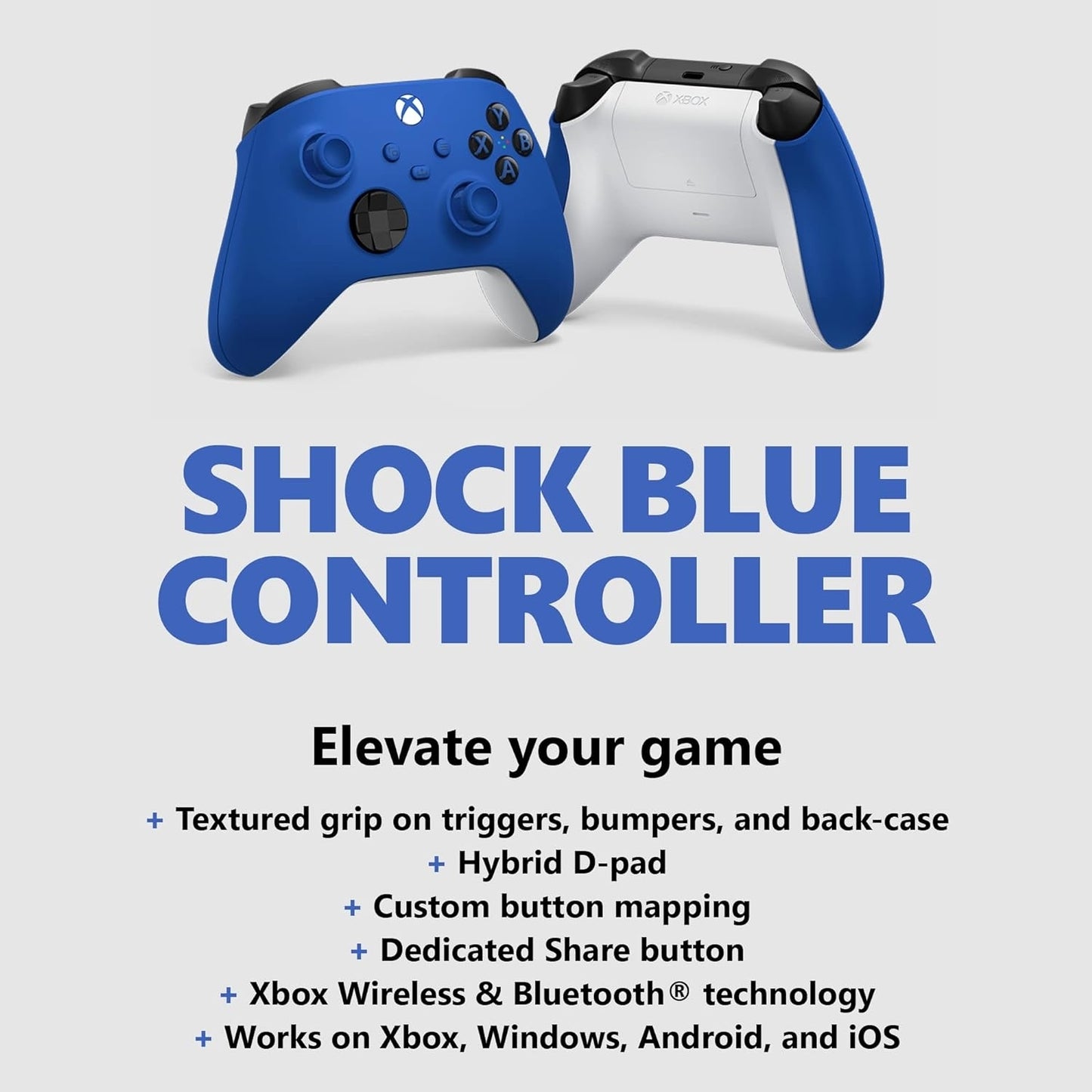 Microsoft Xbox Wireless Controller f/ Xbox Series X, Xbox Series S, Xbox One Shock Blue QAU-00065