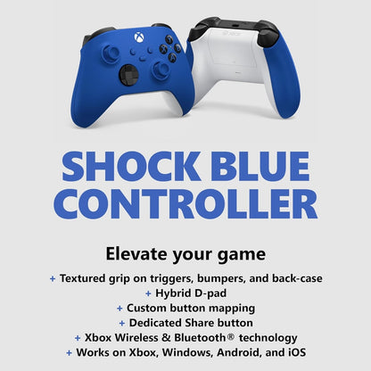 Microsoft Xbox Wireless Controller f/ Xbox Series X, Xbox Series S, Xbox One Shock Blue QAU-00065