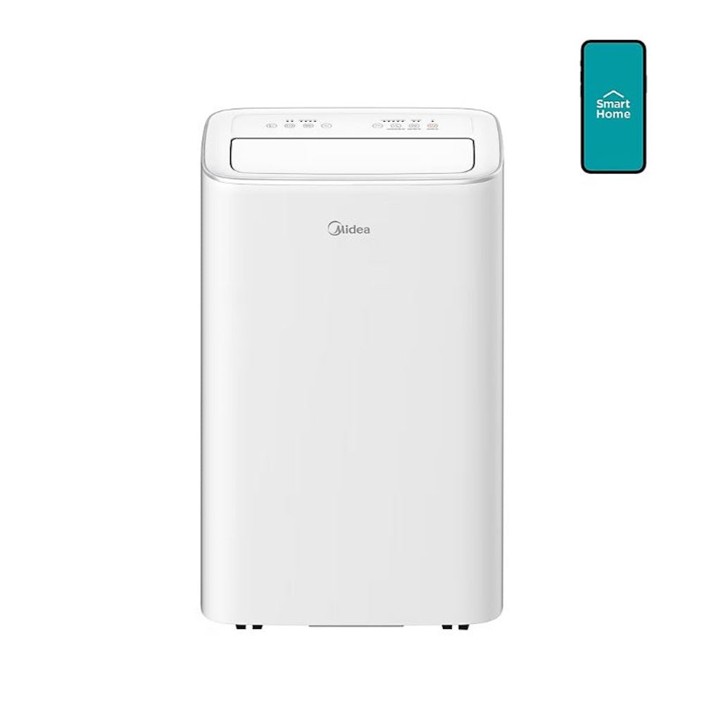 Midea Smart Inverter 10,000 BTU DOE Portable Air Conditioner White, 450 sq ft, compatible app for voice assistant (such as Alexa or Google Home)  MAP10V1JWT-B
