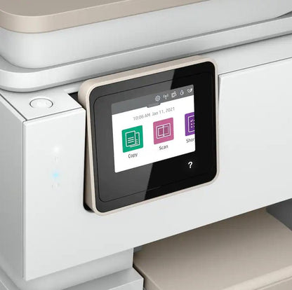HP - Envy Inspire 7955e Wireless AI-Enabled AiO Inkjet Photo Printer White & Sandstone 1W2Y8A#B1H