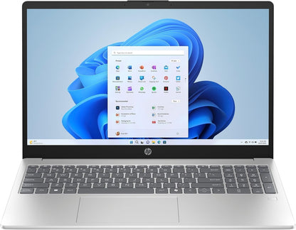 HP 15.6 inch (1920x1080) FHD IPS Display Laptop, Intel Core i3-N305, 8GB 256GB SSD, Win 11 Home - Natural Silver