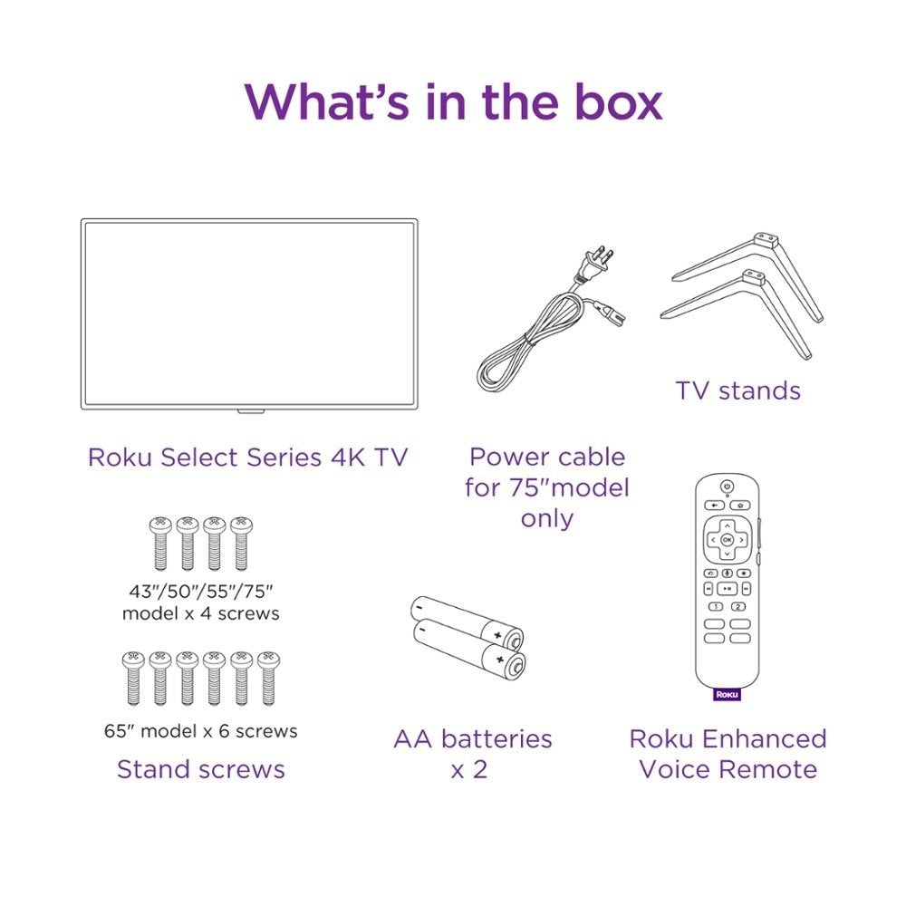 Roku 55" Class Select Series 4K Smart RokuTV 55R4A5R, Designed for seamless streaming