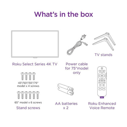 Roku 55" Class Select Series 4K Smart RokuTV 55R4A5R, Designed for seamless streaming