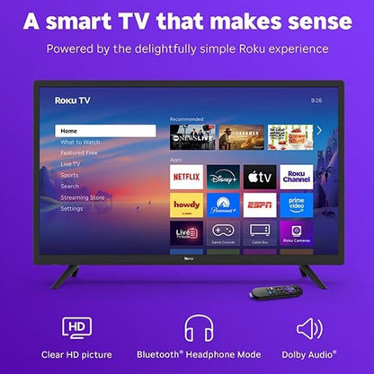 Roku 32" 720p Class Select Series HD LED in Black Smart TV 32R2D5