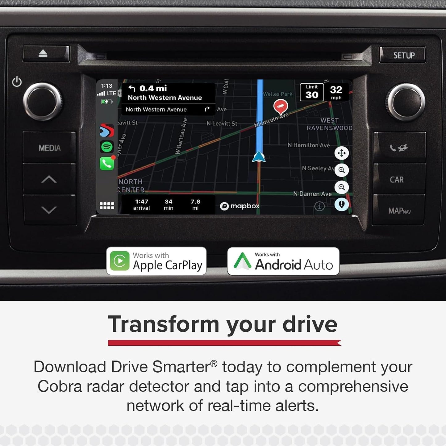 Cobra RAD 490i Laser Radar Detector with Long Range Detection 0180020-1