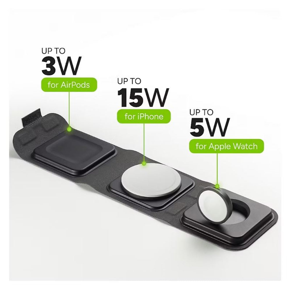 Mophie 3 in 1 Travel Charger with MagSafe WRLS-TRIFOLD