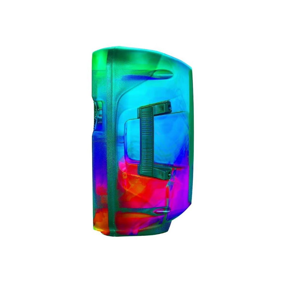 QFX 8" Translucent Portable Party Speaker w/ Bluetooth & Rechargeable Battery     TMS-802