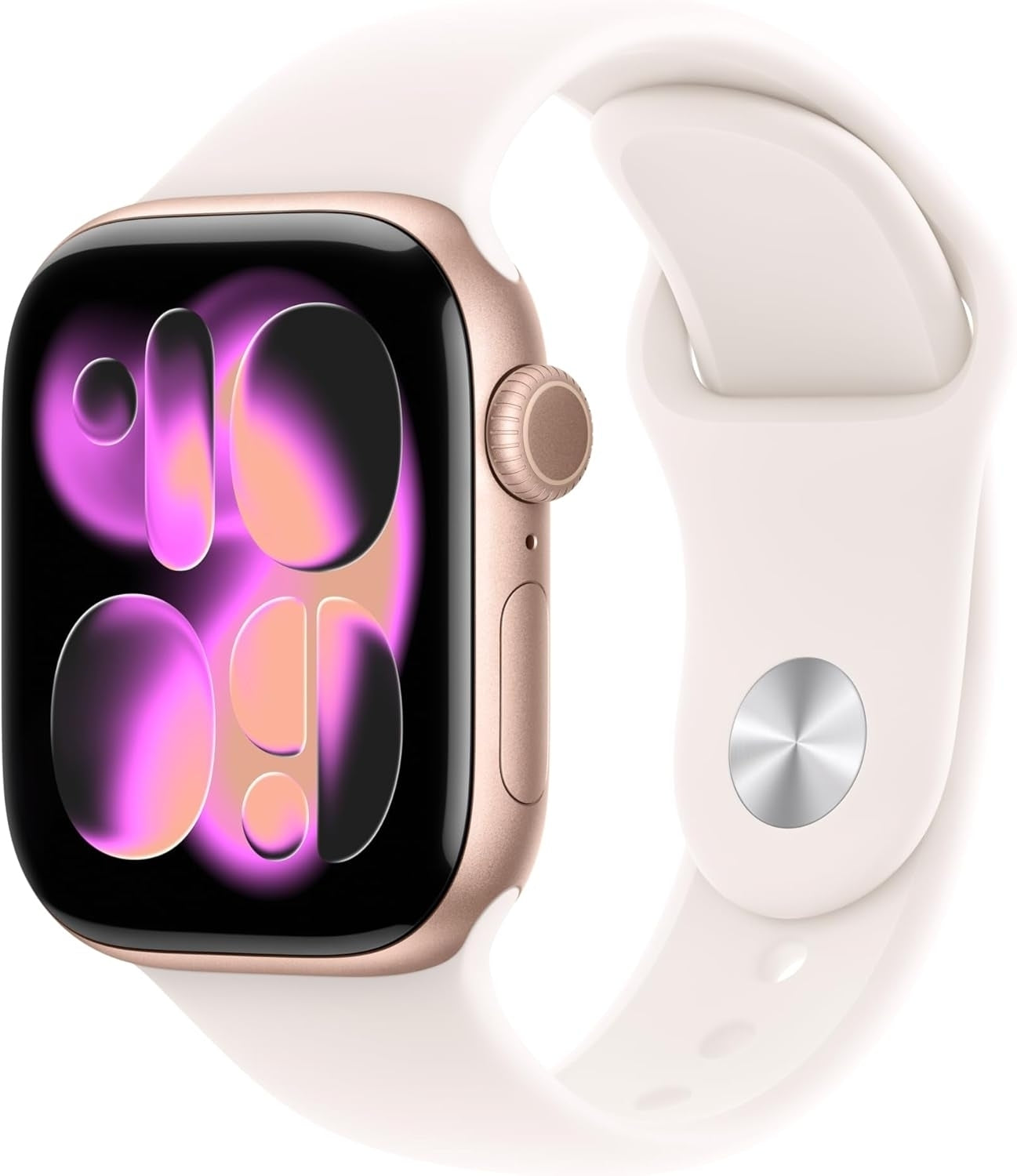 Apple Watch Series 11 (GPS) 42mm Rose Gold Aluminum Case Sport Band S/M MEU04LWA
