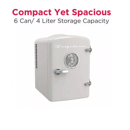 Frigidaire 6 Can Mini Personal Dorm Fridge Cooler Moonbeam EFMIS429-MOON