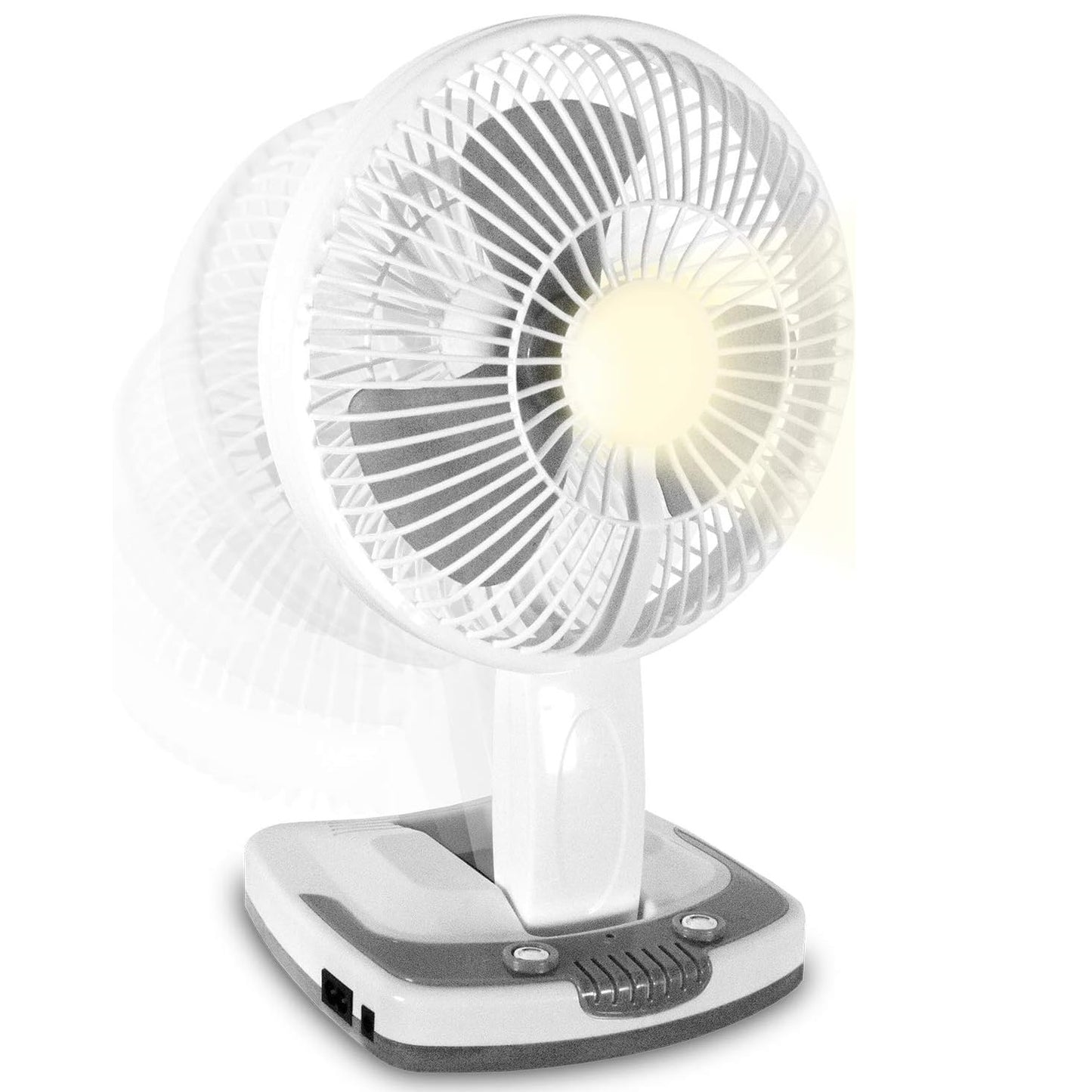 Technical Pro OF6W Rechargeable Desk/Wall Fan with LED Work Lamp and Powerbank