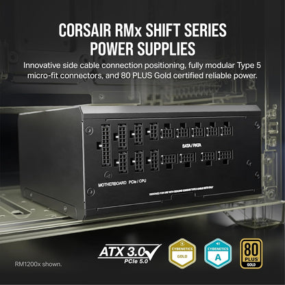 Corsair RMx SHIFT Series RM1000x 1000 Watt 80 PLUS Gold Fully Modular ATX Power Supply CP-9020253-NA