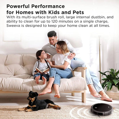 TCL Sweeva 1000 Robot Vacuum, Hard Floors & Carpets, Scheduled Cleaning RV1014B