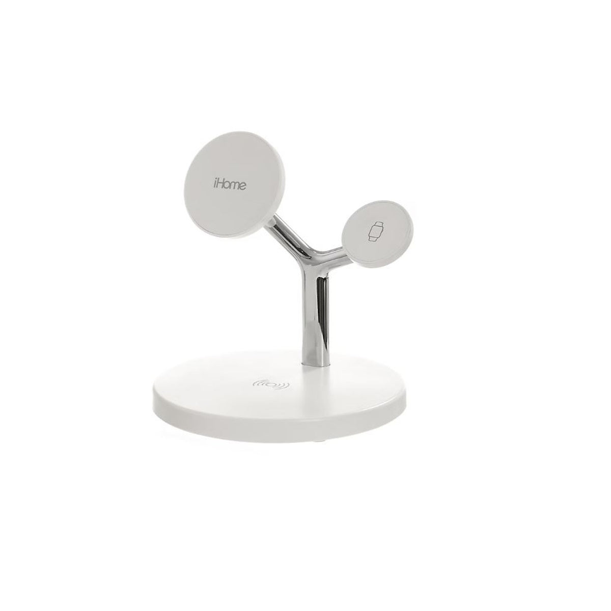 iHome 4-in-1 15W Magnetic Wireless Charging Stand - White - Fast charging for all of your Apple devices 2IHQI1009WHTCB