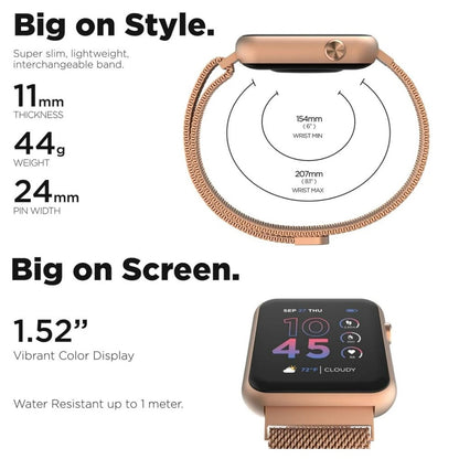 iTouch Cellular 41mm Rose Gold Mesh Case with Rose Gold Strap Band TA4M02-C29