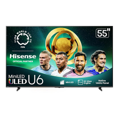 Hisense 55" Class U6 Series MiniLED QLED UHD 4K HDR Smart Fire TV (2025) 55U65QF
