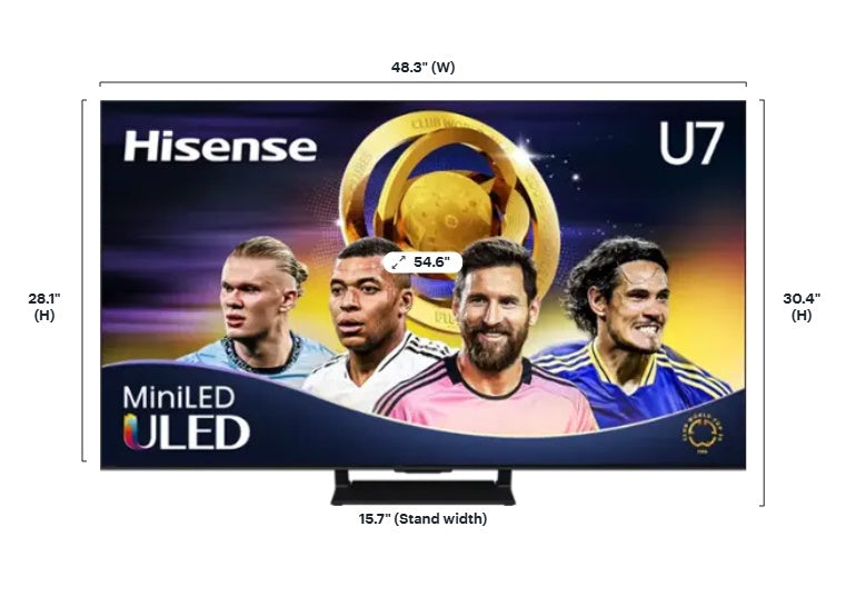 Hisense 55" Class U7 Series MiniLED QLED UHD 4K HDR Smart Google TV (2025) 55U75QG