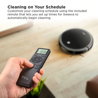 TCL Sweeva 1000 Robot Vacuum, Hard Floors & Carpets, Scheduled Cleaning RV1014B