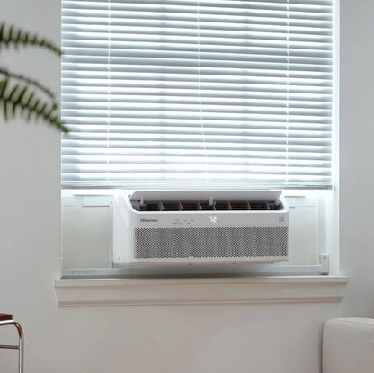 Hisense 8,000 BTU Smart Inverter Window Air Conditioner with Easy Install Bracket, Covers Up to 350 Sq Ft, Ultra-Slim Profile, 3 Fan Speeds
