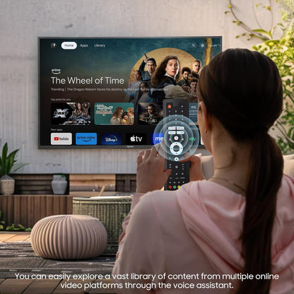 Sylvox 50" Patio Class Series 4K UHD Google System Partial Sun IP55 Waterproof Smart Outdoor TV (2025) OT50B1KHGB