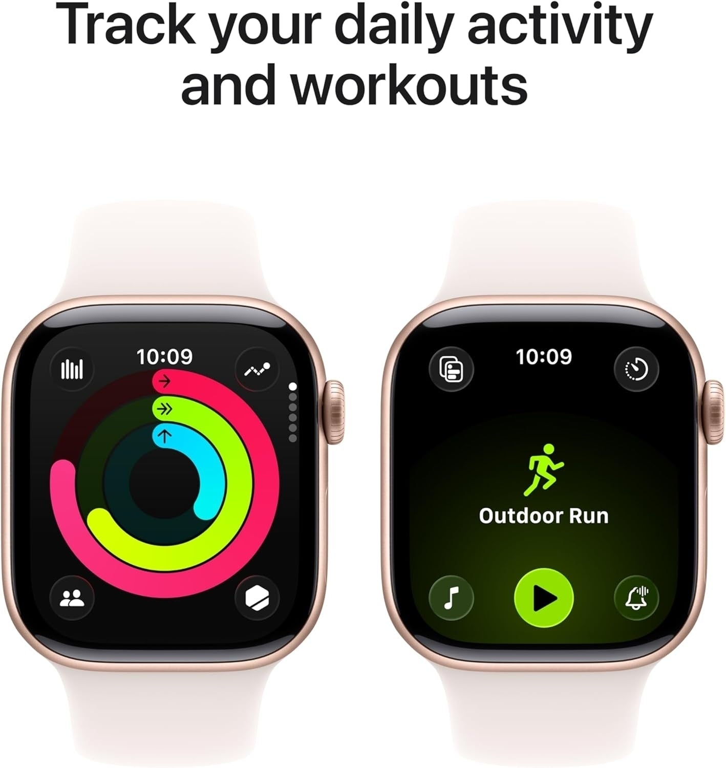 Apple Watch Series 11 (GPS) 42mm Rose Gold Aluminum Case Sport Band S/M MEU04LWA