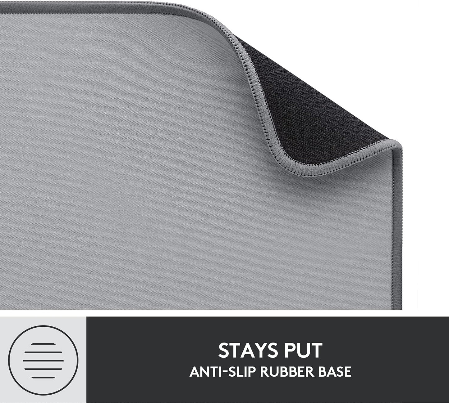 Logitech Deskmat Studio Series Extended Mousepad Spill-Resistant Gray 956-000047