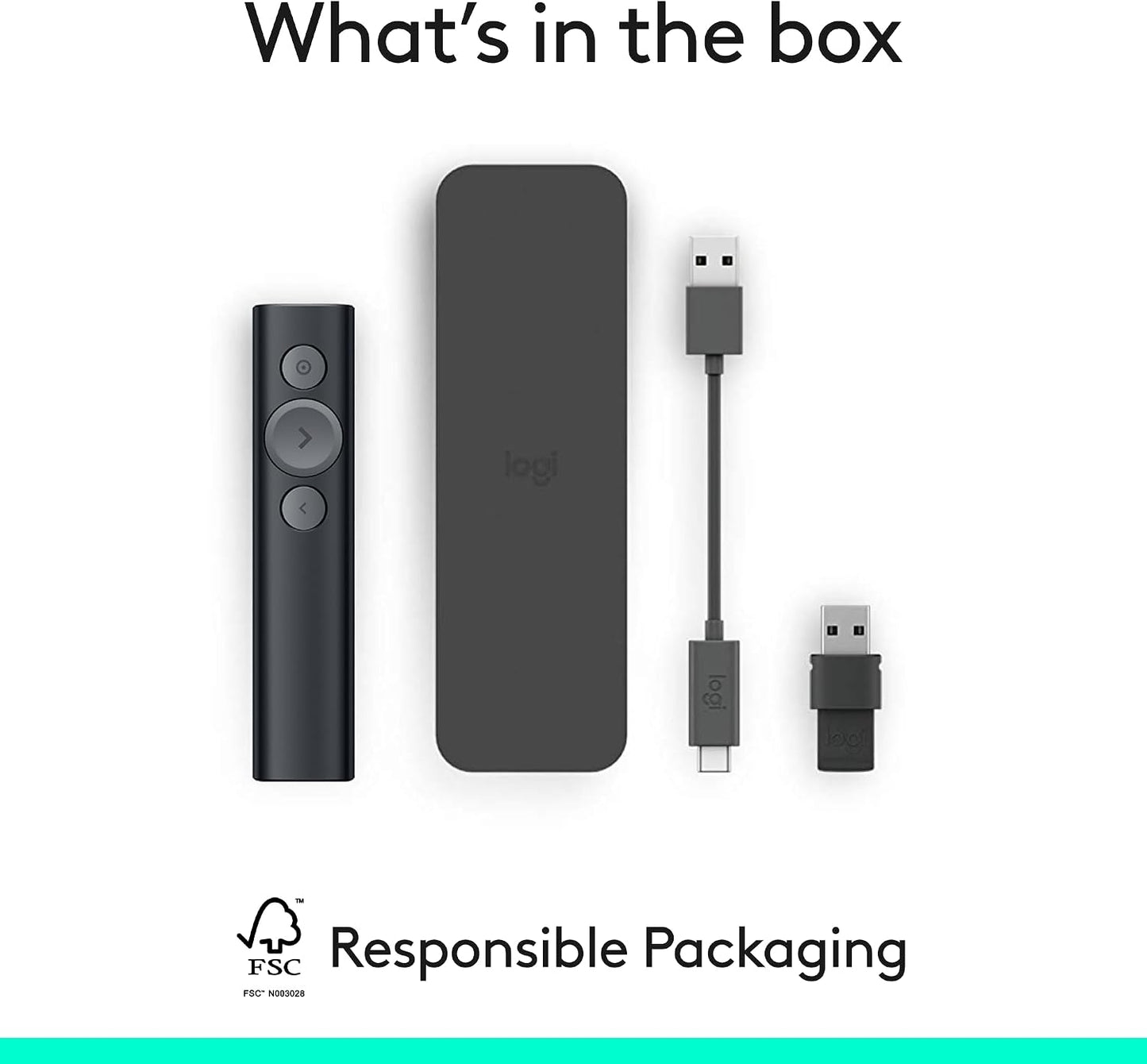 Logitech Spotlight Presentation Remote Universal Wireless, 30 m range Black 910-005749