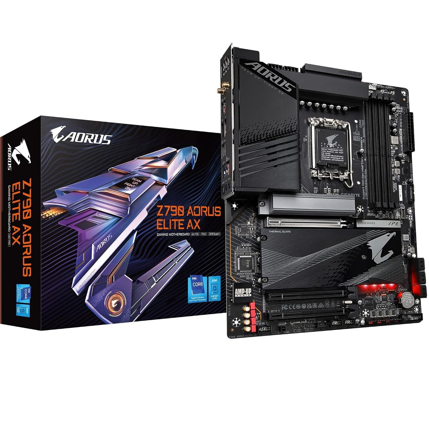 GIGABYTE - Z790 AORUS ELITE AX (Socket LGA 1700) Intel Z790 ATX DDR5 Wi-Fi 6E Motherboard - Black