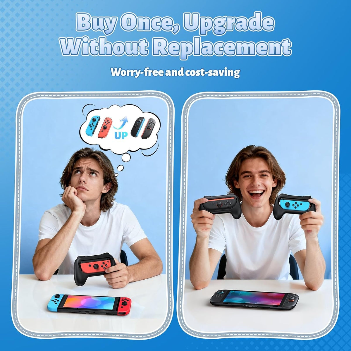 FASTSNAIL Switch Controller Grips for Nintendo Switch 2/1/OLED for Joy-Con
