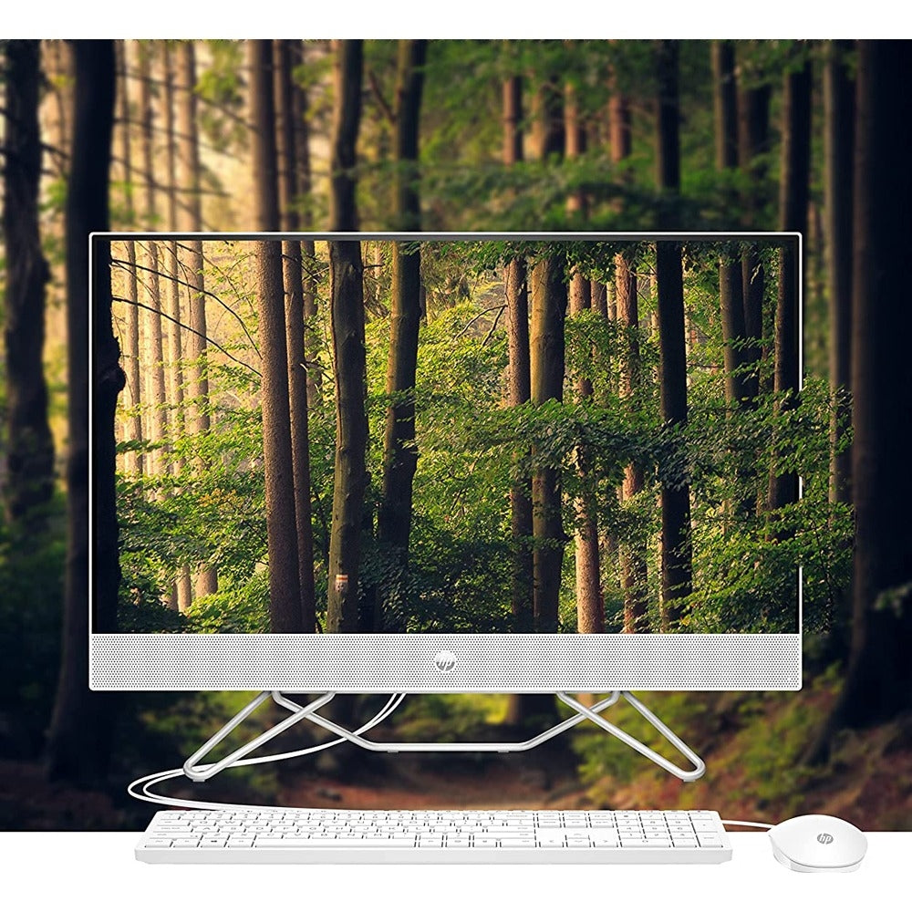 HP 24-cb0110 24" All-in-One Computer, Intel Celeron J4025, 4GB/ 256GB SSD, Win11 Home, Snow White, 577C4AA#ABA