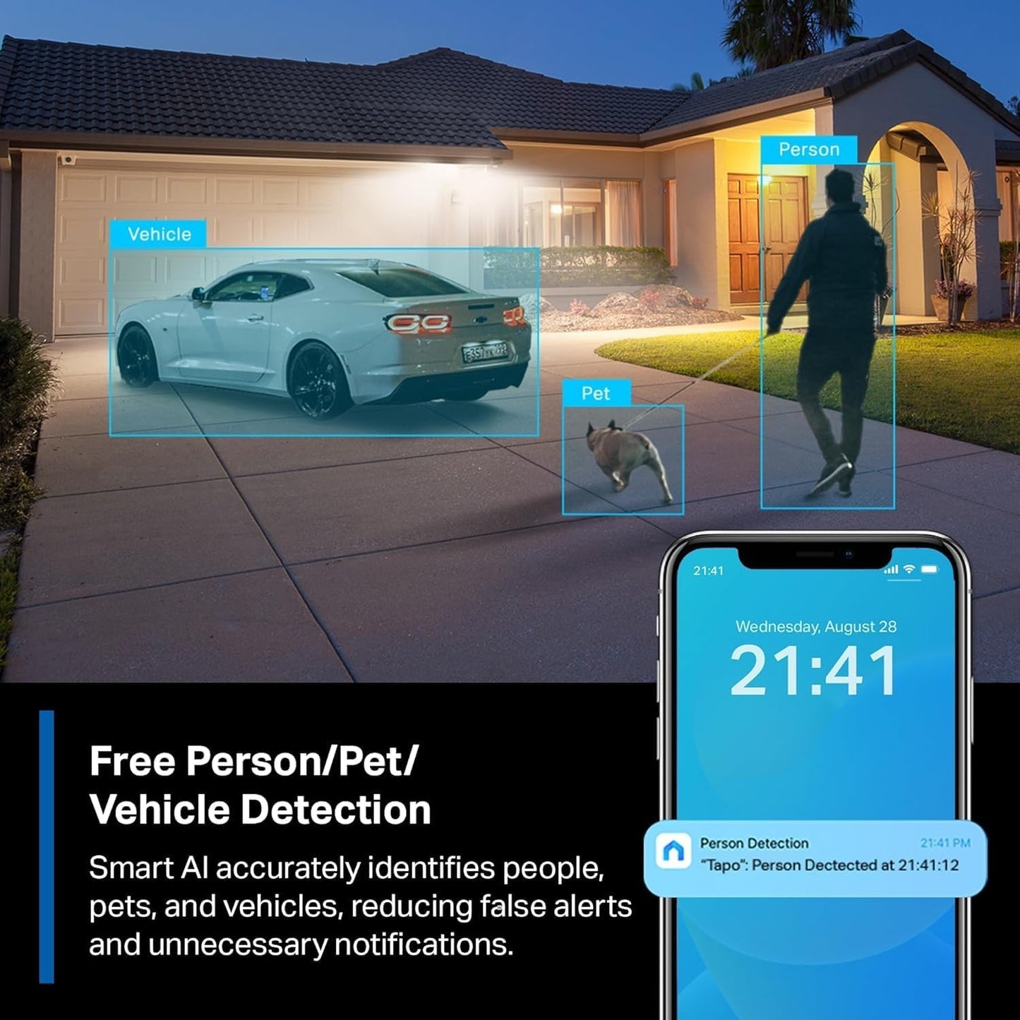TP-Link Tapo C425 Smart Wire-Free Security Camera with Night Vision & Spotlights