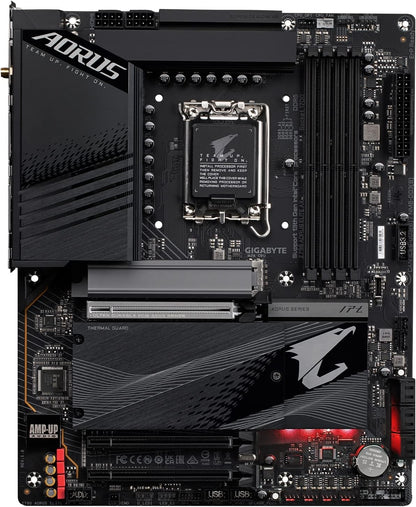 GIGABYTE - Z790 AORUS ELITE AX (Socket LGA 1700) Intel Z790 ATX DDR5 Wi-Fi 6E Motherboard - Black