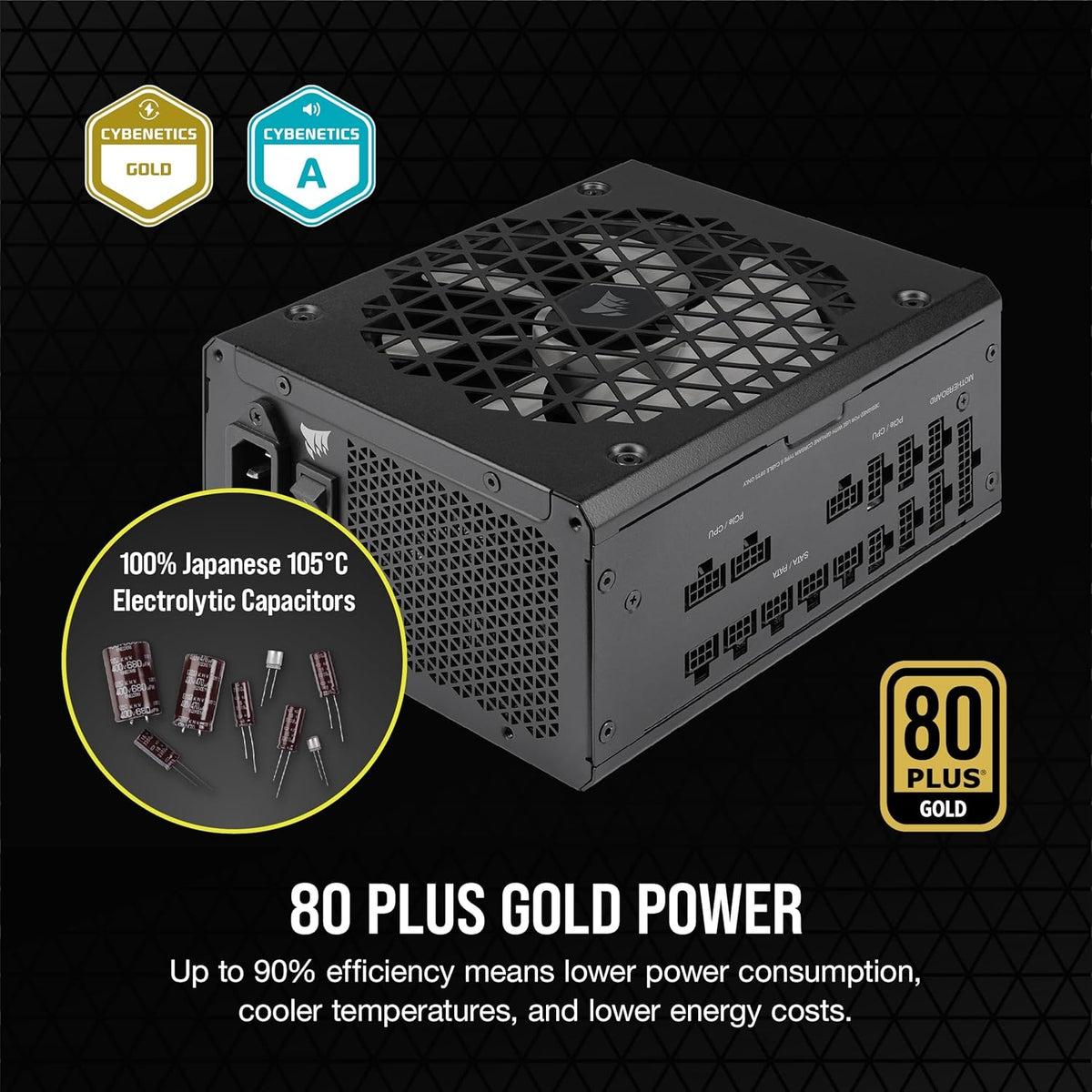 Corsair RMx SHIFT Series RM1000x 1000 Watt 80 PLUS Gold Fully Modular ATX Power Supply CP-9020253-NA