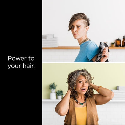 Shark HD113BRN Hair Blow Dryer HyperAIR Fast-Drying with IQ 2-in-1 Concentrator and Curl-Defining Diffuser Attachments, Stone