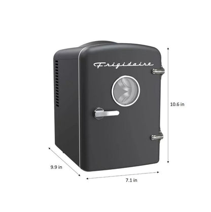 Frigidaire 6 Can Mini Personal Dorm Fridge Cooler Moonbeam EFMIS429-BLACK