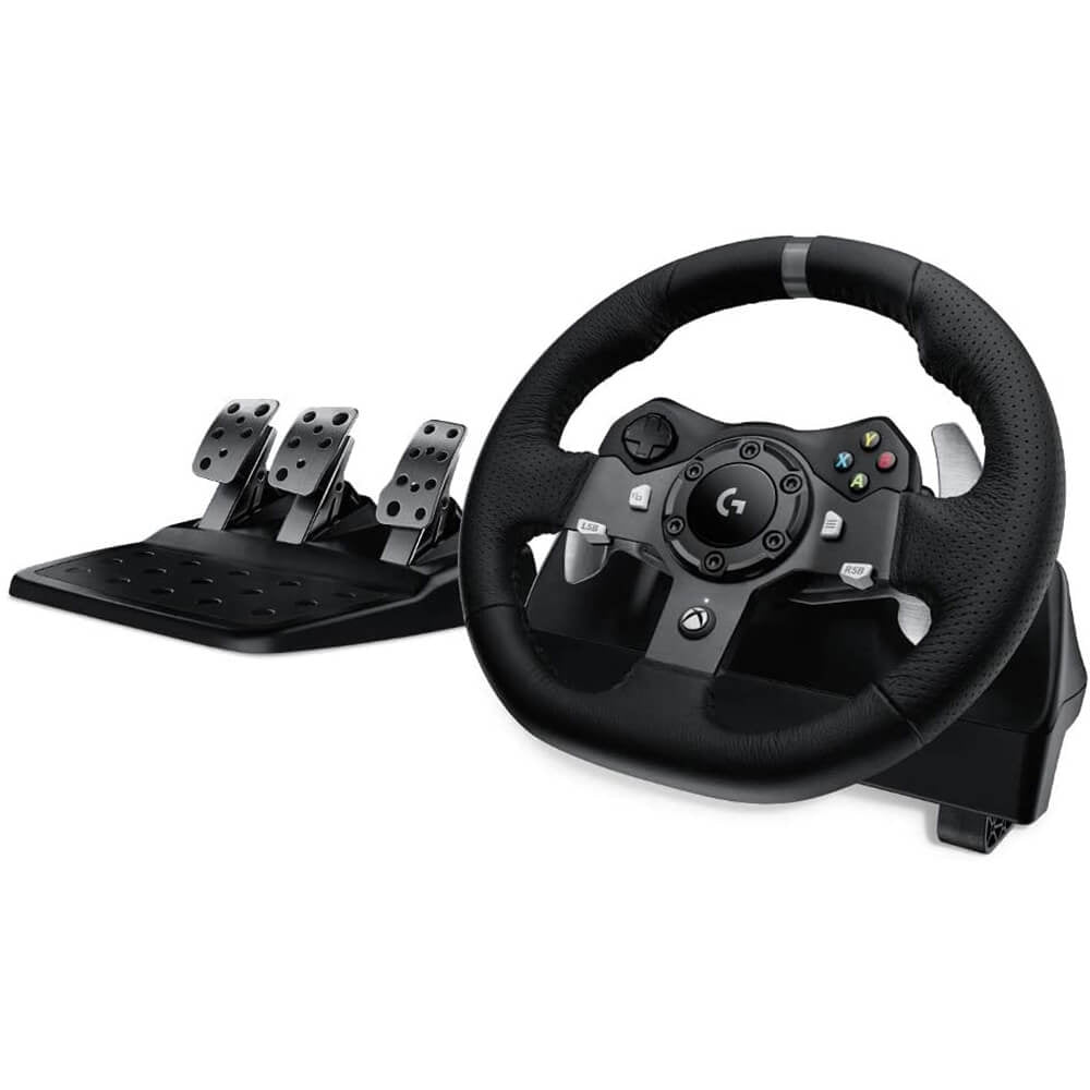 Logitech - G920 Driving Force Racing Wheel and Pedals for Xbox Series X|S, Xbox One, Windows & Mac - Black 941-000121