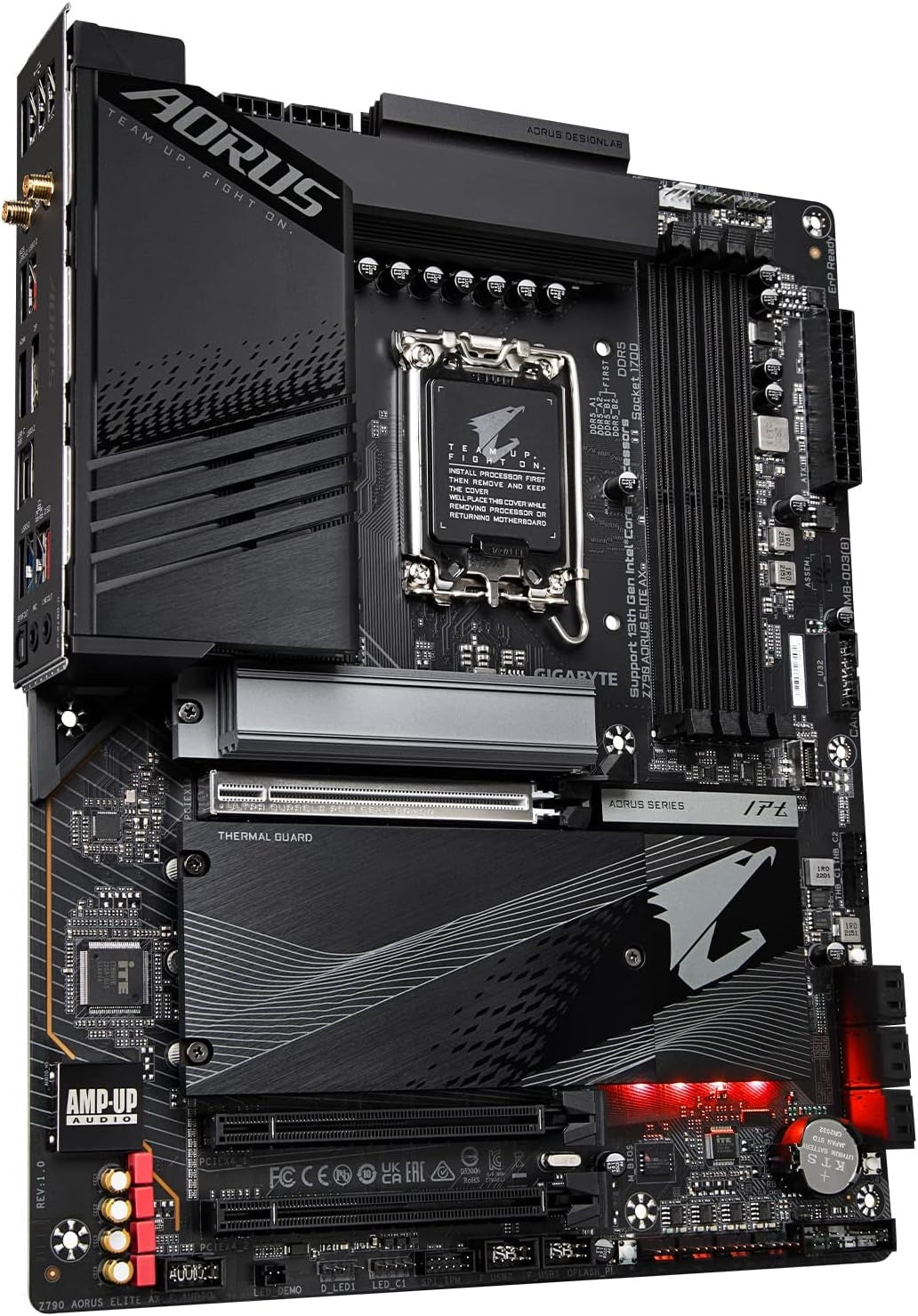 GIGABYTE - Z790 AORUS ELITE AX (Socket LGA 1700) Intel Z790 ATX DDR5 Wi-Fi 6E Motherboard - Black