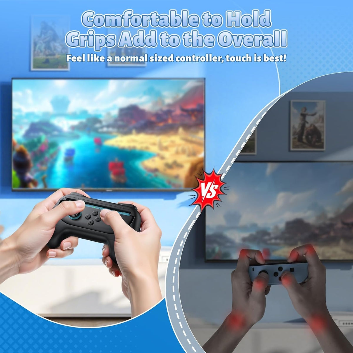 FASTSNAIL Switch Controller Grips for Nintendo Switch 2/1/OLED for Joy-Con