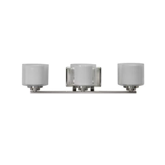 Sunset Lighting 3-Light Vanity, 100W Bright Satin Nickel -  F17013-80