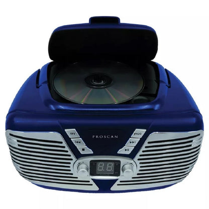 Proscan Retro-Style CD/Radio Boom Box, Blue PRCD211-BLUE_AMZ