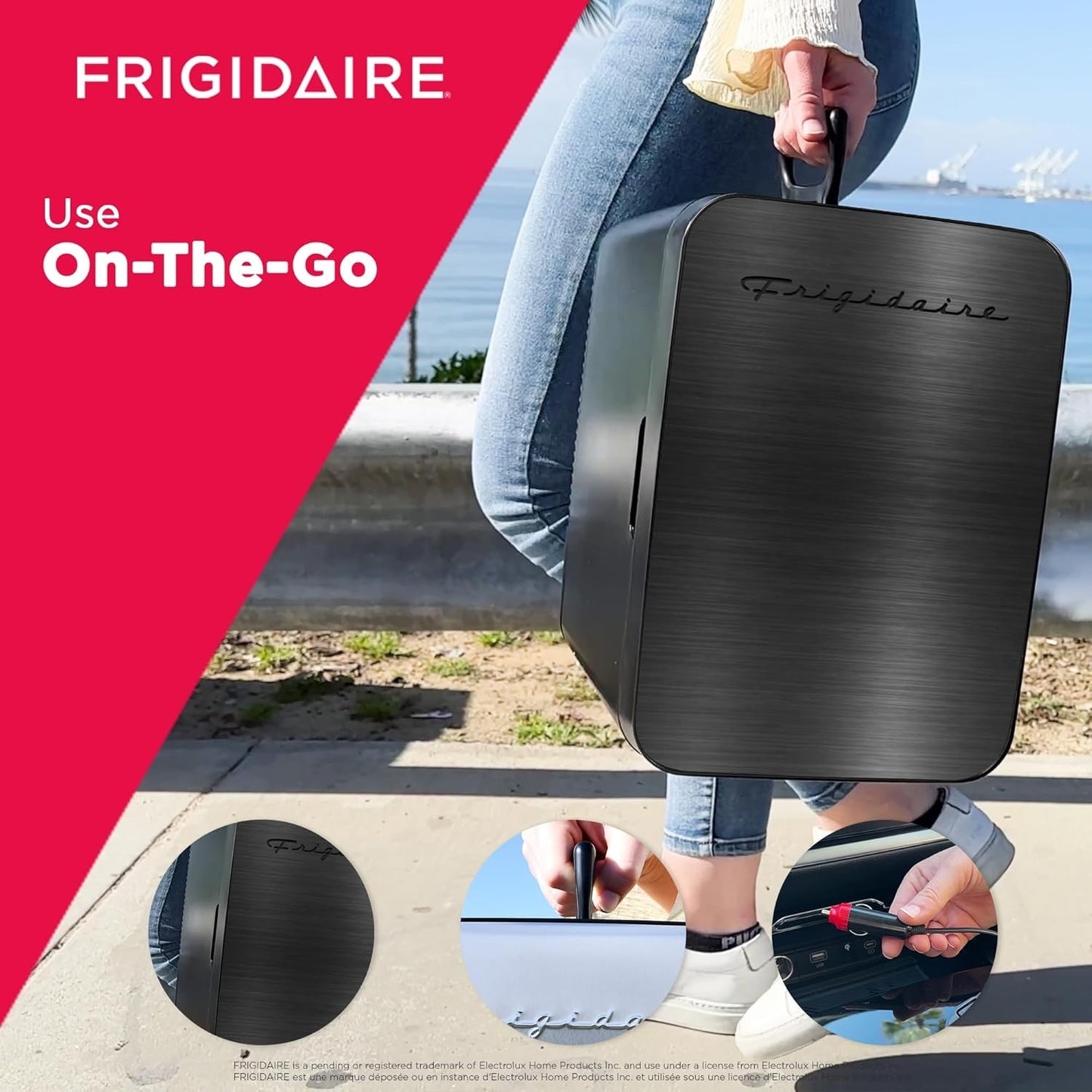 Frigidaire Portable 15-can Mini Fridge Black Stainless Steel EFMIS183-SSBLK