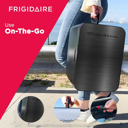 Frigidaire Portable 15-can Mini Fridge Black Stainless Steel EFMIS183-SSBLK